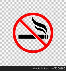 Stop smoking, no smoking icon in black and red. Forbidden symbol simple on isolated background. EPS 10 vector. Stop smoking, no smoking icon in black and red. Forbidden symbol simple on isolated background. EPS 10 vector.