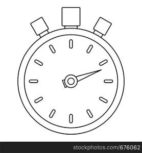 Stop stopwatch icon. Outline illustration of stop stopwatch vector icon for web. Stop stopwatch icon, outline style.