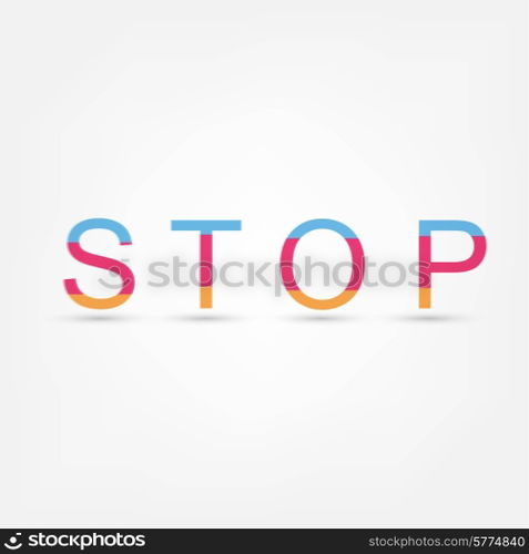 Stop text