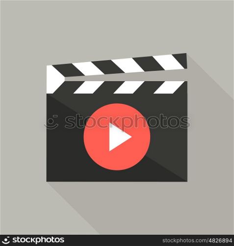 Stop the film in flat style. Vector illustration