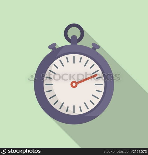 Stop timer icon flat vector. Stopwatch time, Countdown speed. Stop timer icon flat vector. Stopwatch time