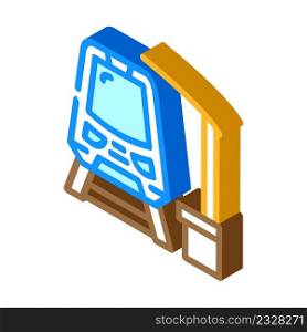 stop train isometric icon vector. stop train sign. isolated symbol illustration. stop train isometric icon vector illustration