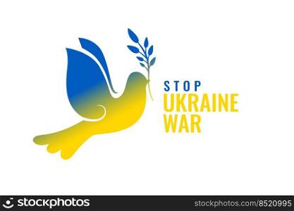 stop ukraine war with dove bird