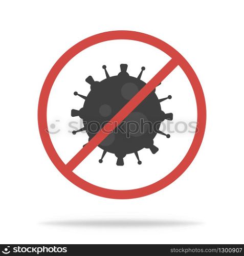 Stop virus together. Anti microbe and bacteria icon. No infection. Vector EPS 10