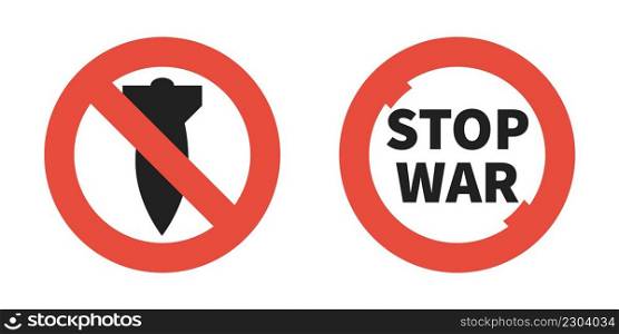 Stop war. No war in Ukraine. EPS 10.. Stop war. No war in Ukraine.