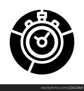 stop watch glyph icon vector. stop watch sign. isolated contour symbol black illustration. stop watch glyph icon vector illustration