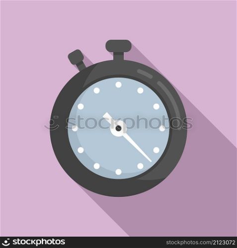 Stop watch icon flat vector. Timer clock. Stopwatch time. Stop watch icon flat vector. Timer clock