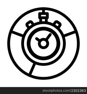 stop watch line icon vector. stop watch sign. isolated contour symbol black illustration. stop watch line icon vector illustration