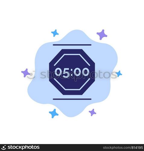 Stop Work, Rest, Stop, Work, Working Blue Icon on Abstract Cloud Background