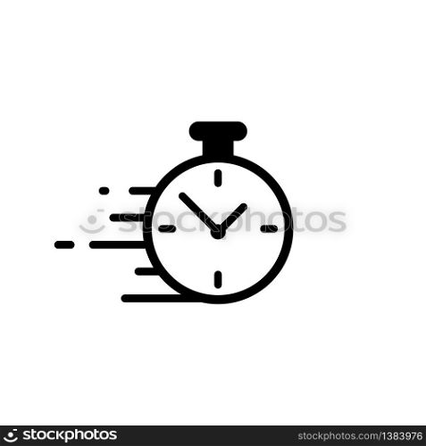 Stopwatch, chronometer, time, clock icon in black simple design on an isolated white background. EPS 10 vector.. Stopwatch, chronometer, time, clock icon in black simple design on an isolated white background. EPS 10 vector