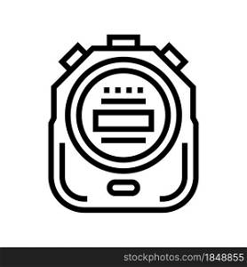 stopwatch device line icon vector. stopwatch device sign. isolated contour symbol black illustration. stopwatch device line icon vector illustration