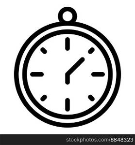 Stopwatch duration icon outline vector. Hour timer. Date general. Stopwatch duration icon outline vector. Hour timer