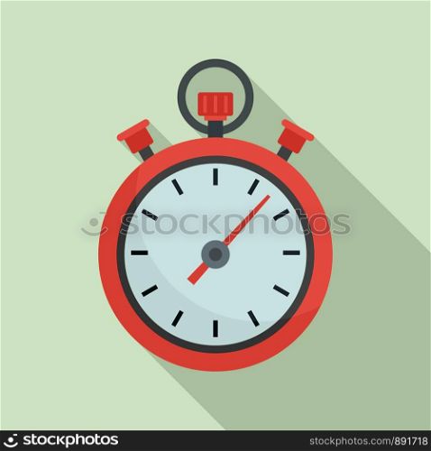 Stopwatch icon. Flat illustration of stopwatch vector icon for web design. Stopwatch icon, flat style