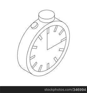 Stopwatch icon in isometric 3d style on a white background. Stopwatch icon, isometric 3d style