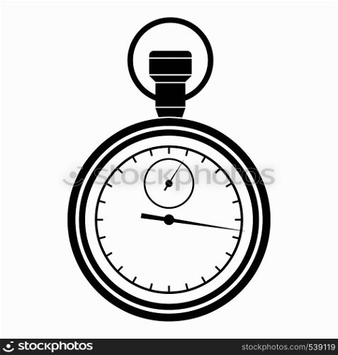 Stopwatch icon in simple style on a white background. Stopwatch icon in simple style