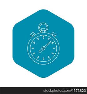 Stopwatch icon. Outline illustration of stopwatch vector icon for web. Stopwatch icon, outline style