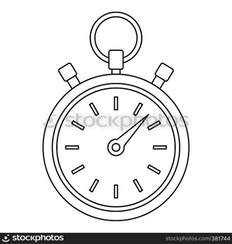 Stopwatch icon. Outline illustration of stopwatch vector icon for web. Stopwatch icon, outline style