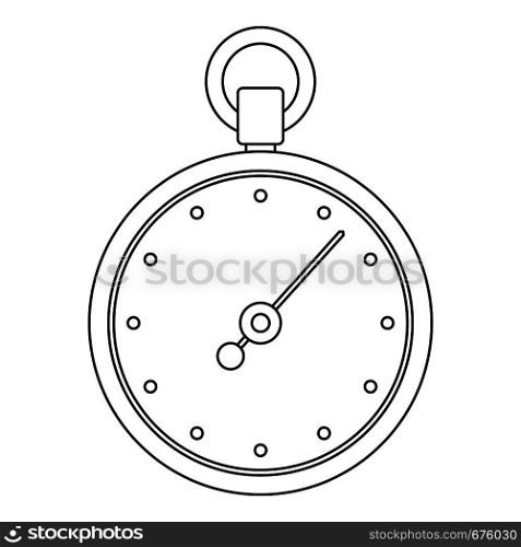 Stopwatch icon. Outline illustration of stopwatch vector icon for web. Stopwatch icon, outline style.