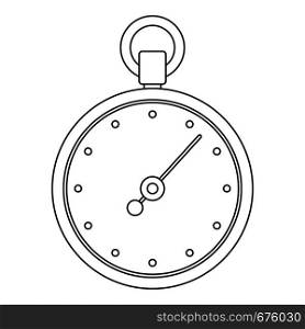 Stopwatch icon. Outline illustration of stopwatch vector icon for web. Stopwatch icon, outline style.