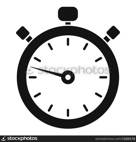 Stopwatch icon. Simple illustration of stopwatch vector icon for web design isolated on white background. Stopwatch icon, simple style