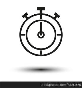 Stopwatch icon. Time clock. Editable stroke. Vector illustration. EPS 10.. Stopwatch icon. Time clock. Editable stroke. Vector illustration.
