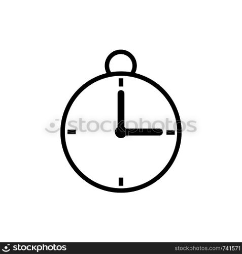 Stopwatch icon. Time symbol. Outline simple style. Vector illustration for design, web, app, infographic.