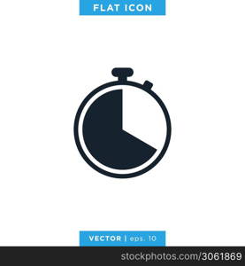 Stopwatch Icon Vector Design Template