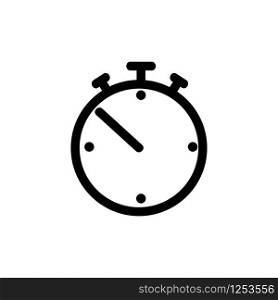 stopwatch icon vector. Thin line sign. Isolated contour symbol illustration. stopwatch icon vector. Isolated contour symbol illustration