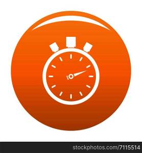 Stopwatch modern icon. Simple illustration of stopwatch modern vector icon for any design orange. Stopwatch modern icon vector orange