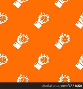 Stopwatch pattern vector orange for any web design best. Stopwatch pattern vector orange