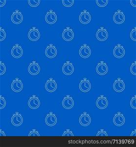 Stopwatch pattern vector seamless blue repeat for any use. Stopwatch pattern vector seamless blue