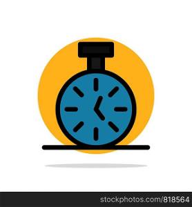 Stopwatch, Time, Timer, Count Abstract Circle Background Flat color Icon