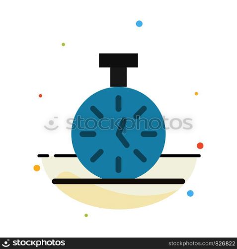 Stopwatch, Time, Timer, Count Abstract Flat Color Icon Template