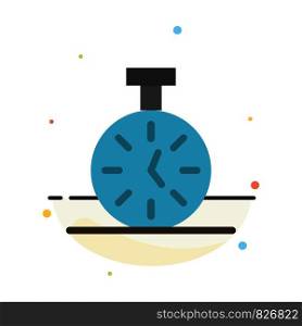 Stopwatch, Time, Timer, Count Abstract Flat Color Icon Template