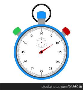Stopwatch with dial. Watch timer vector, illustration of chronometer. Stopwatch with dial
