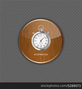 Stopwatch wood application icons vector illustration