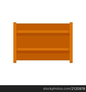 Storage book drawer icon. Flat illustration of storage book drawer vector icon isolated on white background. Storage book drawer icon flat isolated vector