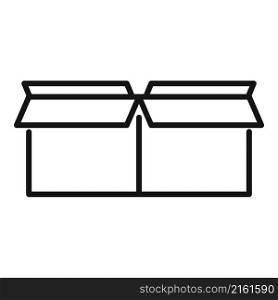 Storage box icon outline vector. Carton package. Empty parcel. Storage box icon outline vector. Carton package