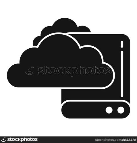 Storage cloud icon simple vector. Backup data. Network file. Storage cloud icon simple vector. Backup data