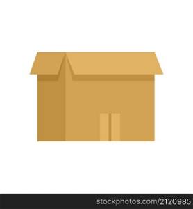 Storage objects box icon. Flat illustration of storage objects box vector icon isolated on white background. Storage objects box icon flat isolated vector