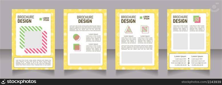 Store blank brochure design. Template set with copy space for text. Premade corporate reports collection. Editable 4 paper pages. Bahnschrift SemiLight, Bold SemiCondensed, Arial Regular fonts used. Store blank brochure design