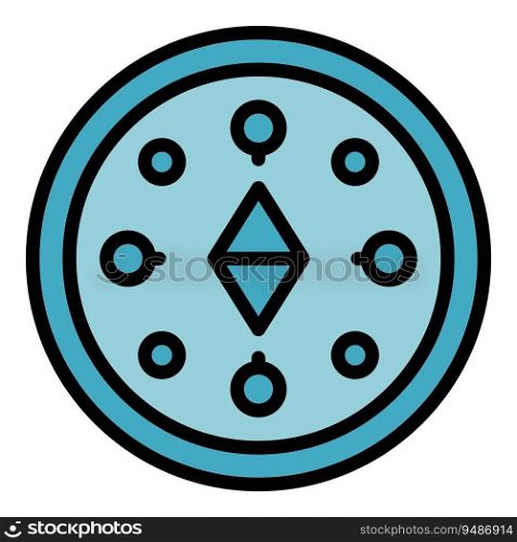 Store compass icon outline vector. Pin point. Street sale color flat. Store compass icon vector flat