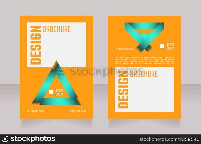 Store contact information blank brochure design. Template set with copy space for text. Premade corporate reports collection. Editable 2 paper pages. Teco Light, Semibold, Arial Regular fonts used. Store contact information blank brochure design