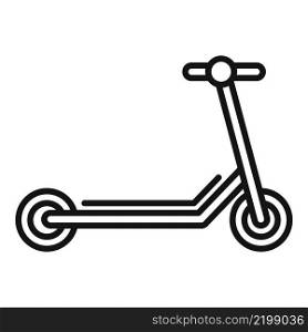 Store electric scooter icon outline vector. Bike trotinette. Eco transport. Store electric scooter icon outline vector. Bike trotinette