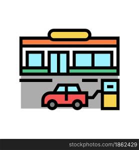 store gas station color icon vector. store gas station sign. isolated symbol illustration. store gas station color icon vector illustration