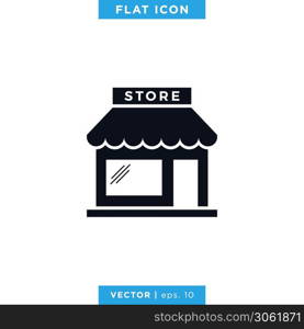 Store Icon Vector Logo Design Template.