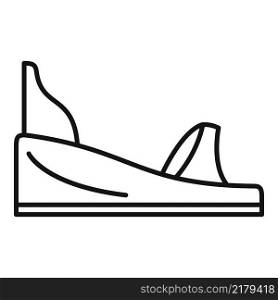 Store sandal icon outline vector. Summer footwear. Shoe flip. Store sandal icon outline vector. Summer footwear