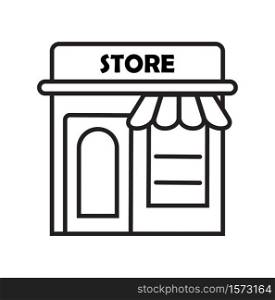 Store, shop icon vector. Mini-market, shopping symbol in outline style. Sale, customize and buy sign for website. Grocery, storage, delivery illustration. Retail, shipping icon.. Store, shop icon vector. Mini-market, shopping symbol in outline style. Sale, customize and buy sign for website. Grocery, storage, delivery illustration. Retail, shipping