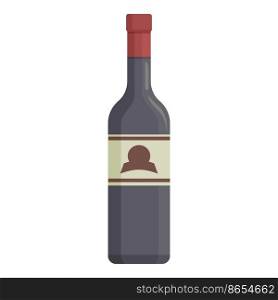 Store wine bottle icon cartoon vector. Cellar winery. Bar drink. Store wine bottle icon cartoon vector. Cellar winery