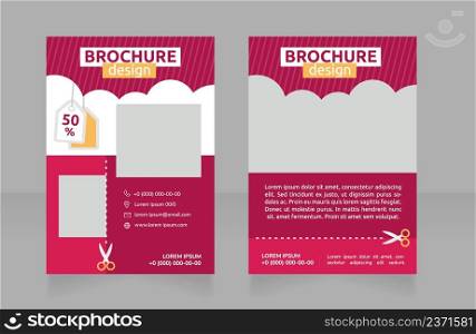 Store with discounted shipping blank brochure design. Template set with copy space for text. Premade corporate reports collection. Editable 2 paper pages. Ubuntu Bold, Regular fonts used. Store with discounted shipping blank brochure design